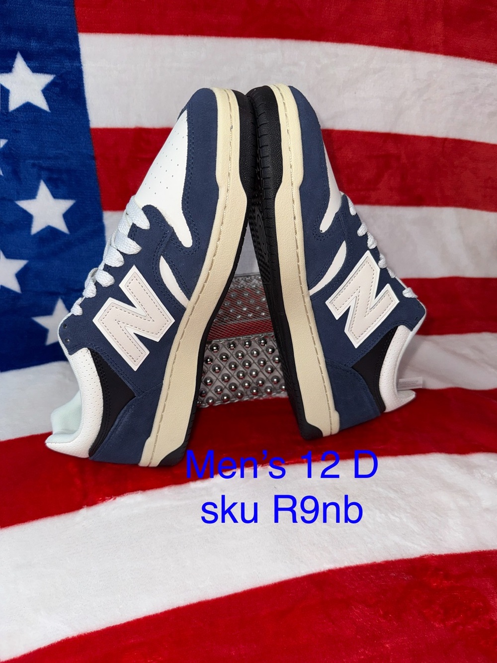 New Balance Court BB480PEN Men's 12 Blue, White and Cream Casual Sneakers
